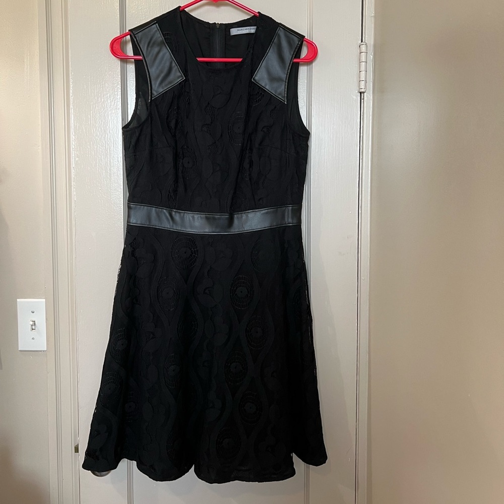 Marc New York Pleather & Lace Dress Sz 8